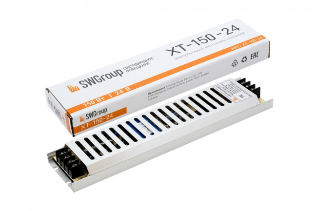 Блок питания 220V ультратонкий SWG XT-150-24