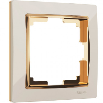 Рамка на 1 пост Snabb (слоновая кость/золото) Werkel W0011932 (a051656) Рамка на 1 пост Snabb (слоновая кость/золото) Werkel W0011932 (a051656)