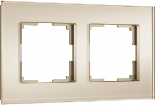 Рамка на 2 поста (шампань, стекло soft-touch) Werkel W0023111 (a064577)
