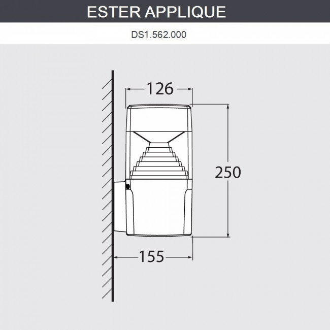 Настенный уличный светильник IP55 Fumagalli Ester DS1.562.000.WXD1L