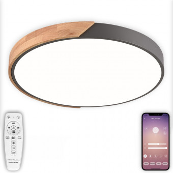Потолочный светильник светодиодный Natali Kovaltseva Scandinavian LED LAMPS 81183 с пультом ДУ, 120W, серый, LED