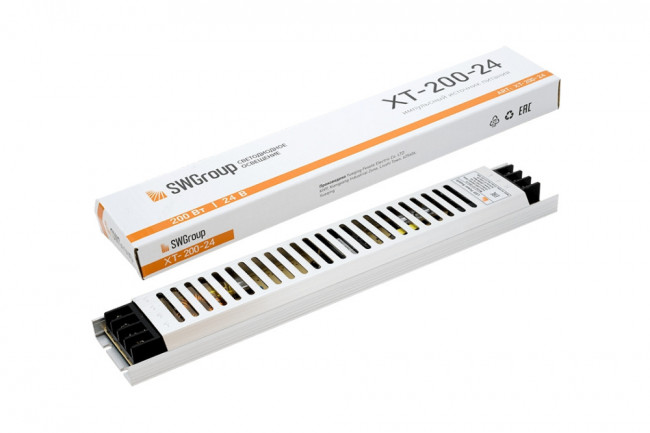 Блок питания 220V ультратонкий SWG XT-200-24
