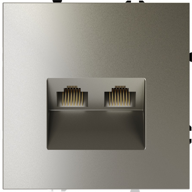 Розетка двойная Ethernet RJ-45 (шелк) Voltum S70 VLS060204 Розетка двойная Ethernet RJ-45 (шелк) Voltum S70 VLS060204