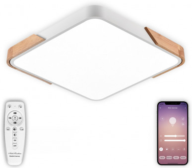 Потолочный светильник светодиодный Natali Kovaltseva Scandinavian LED LAMPS 81410 с пультом ДУ 120W, белый, LED