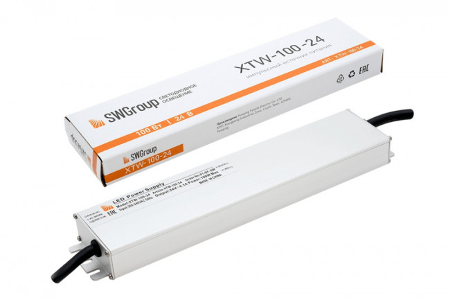 Блок питания IP67 220V ультратонкий SWG XTW-100-24