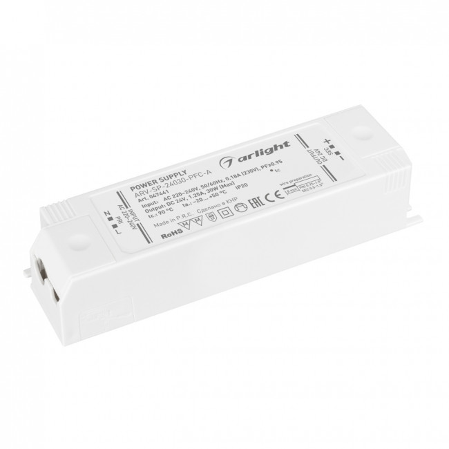 Блок питания Arligh ARV-SP-24030-PFC-A (24V, 1.25A, 30W) 047441