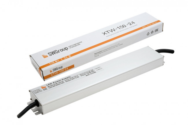 Блок питания IP67 220V ультратонкий SWG XTW-150-24