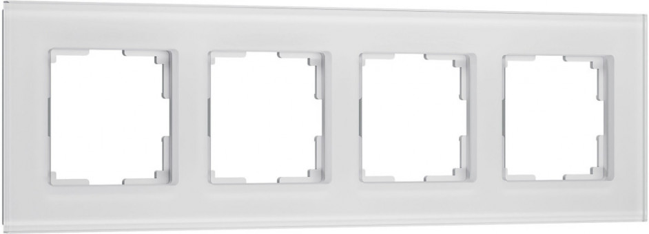 Рамка на 4 поста (белый, стекло soft-touch) Werkel W0043101 (a064567)