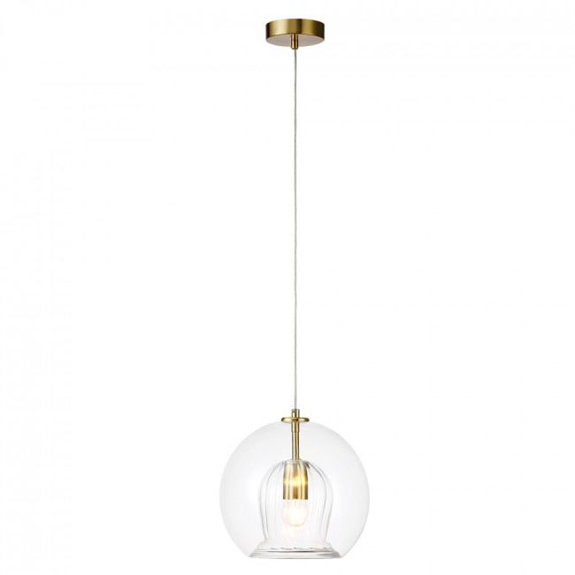 Светильник подвесной Crystal Lux LUISA SP1 BRASS/TRANSPARENT
