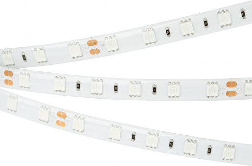 Светодиодная лента влагозащищенная RTW 2-5000SE 24V Green 2x (5060, 300 LED, LUX) (Arlight, 14.4 Вт/м, IP65) 016505