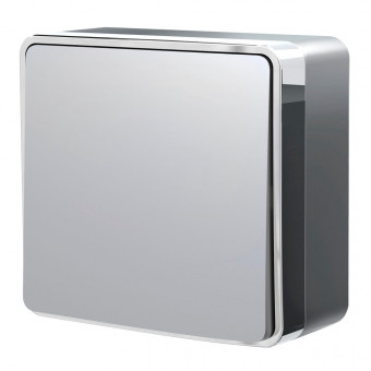 Выключатель одноклавишный проходной Gallant (серебряный) Werkel W5012006 (a052768)