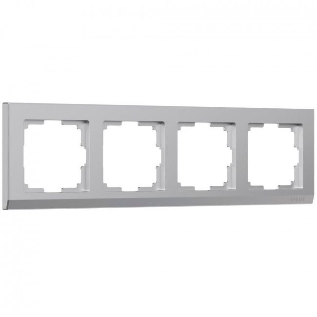 Рамка на 4 поста Stark (серебряный) Werkel W0041806 (a050912)