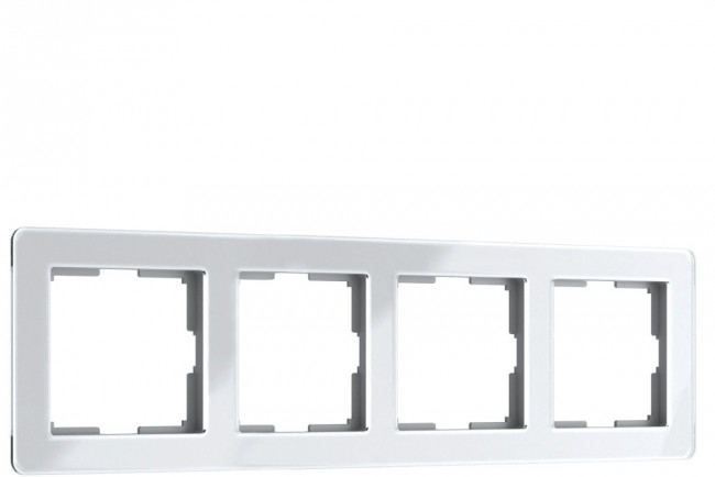 Рамка на 4 поста Acrylic (белый) Werkel W0042701 (a062131)