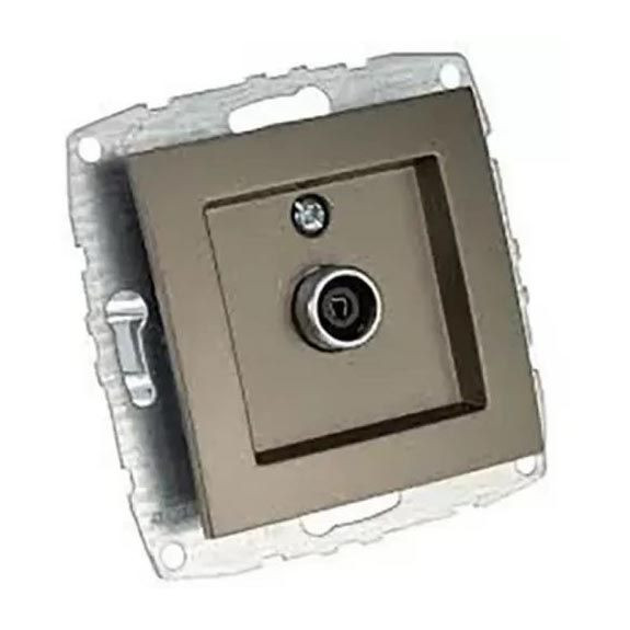 ТВ-розетка концевая Mono Electric Despina/Larissa экран бронза 500-002305-138 ТВ-розетка концевая Mono Electric Despina/Larissa экран бронза 500-002305-138