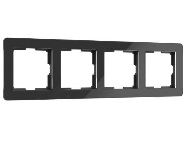 Рамка на 4 поста Acrylic (черный) Werkel W0042708 (a062133)