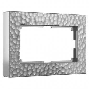 Рамка для двойной розетки Hammer (серебряный) Werkel W0082406 (a052534)