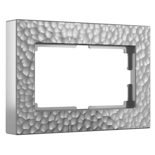 Рамка для двойной розетки Hammer (серебряный) Werkel W0082406 (a052534)
