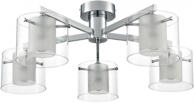 Потолочная люстра Lumion Verdi 8261/5C металл/стекло, хром/прозрачный E14 5*40W 220V
