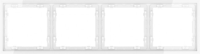 Рамка на 4 поста (белый глянцевый) Voltum S70 VLS100401
