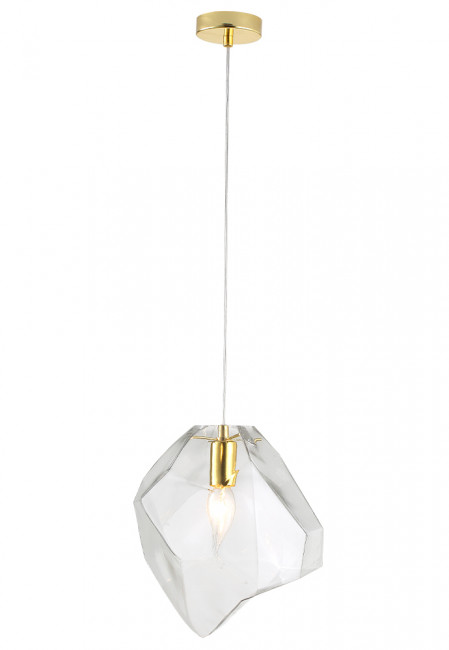 Светильник подвесной Crystal Lux NUESTRO SP1 GOLD/TRANSPARENT