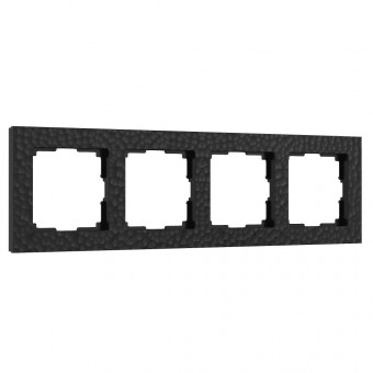 Рамка на 4 поста Hammer (черный) Werkel W0042408 (a052527)