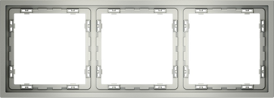 Рамка на 3 поста (сталь) Voltum S70 VLS100305