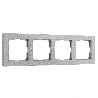 Рамка на 4 поста Hammer (серебряный) Werkel W0042406 (a052524)