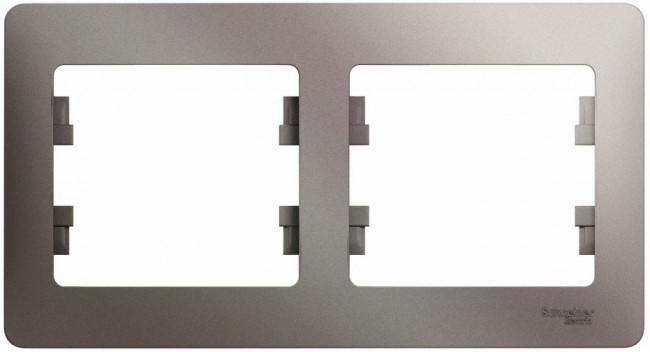 Рамка на 2 поста (платина) Systeme Electric Glossa GSL001202 Рамка на 2 поста (платина) Systeme Electric Glossa GSL001202
