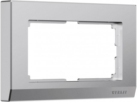 Рамка для двойной розетки (серебряный матовый) Werkel W0081865 (a063458)