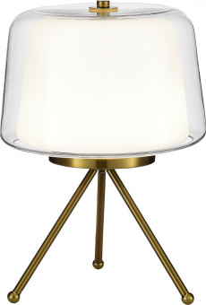 Настольная лампа ST Luce Pandora SL6127.304.01 Латунь/Белый, Прозрачный LED 1*16W 3000K