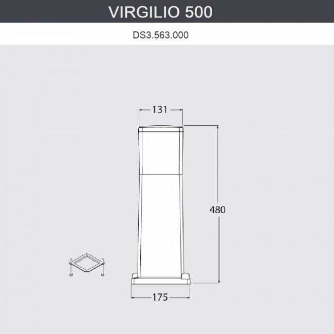 Наземный светильник IP55 Fumagalli Virgilio DS3.563.000.WYF1R