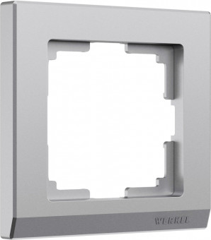 Рамка на 1 пост (серебряный матовый) Werkel W0011865 (a063453)
