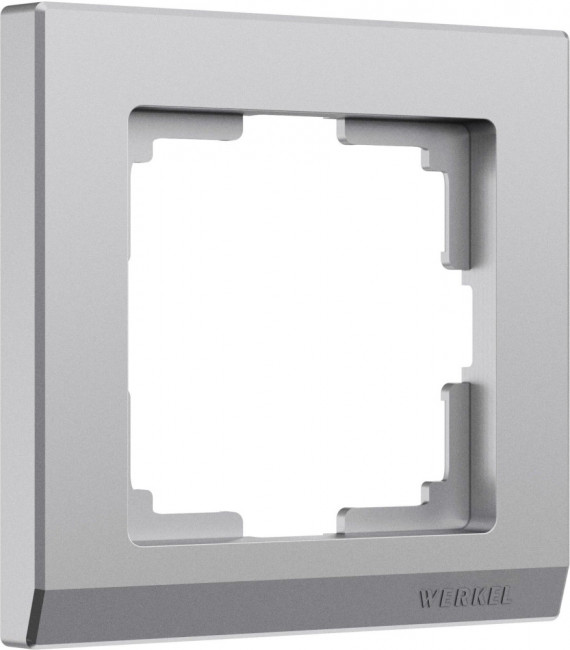 Рамка на 1 пост (серебряный матовый) Werkel W0011865 (a063453)