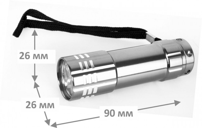 Ручной светодиодный фонарь Ultraflash Classic от батареек 110х35 16 лм UF5LED 7901