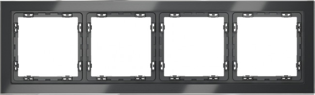 Рамка на 4 поста (графит, стекло) Voltum S70 VLS110407