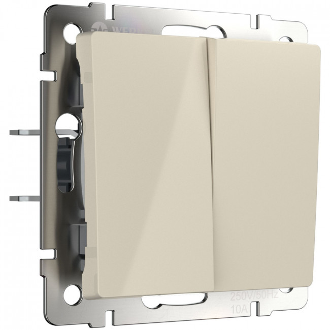 Выключатель двухклавишный (слоновая кость) Werkel W1120003 (a051475)