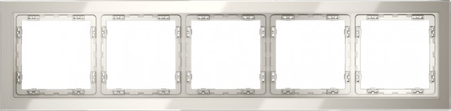 Рамка на 5 постов (кашемир, стекло) Voltum S70 VLS110503