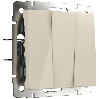 Выключатель трехклавишный (слоновая кость) Werkel W1130003 (a051488)