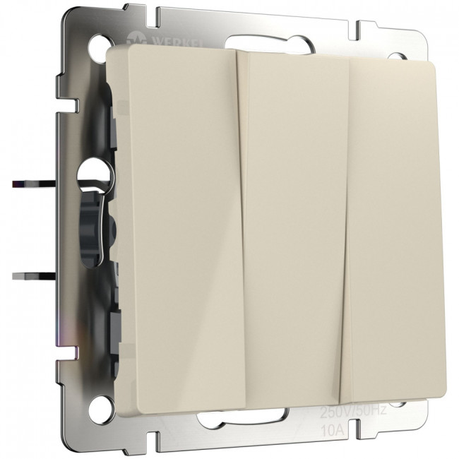 Выключатель трехклавишный (слоновая кость) Werkel W1130003 (a051488)