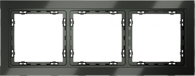 Рамка на 3 поста (титан, стекло) Voltum S70 VLS110306