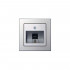 Розетка RJ45 Liregus Epsilon серебро 28-1853 Розетка RJ45 Liregus Epsilon серебро 28-1853