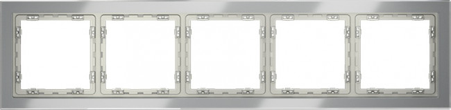 Рамка на 5 постов (сталь, стекло) Voltum S70 VLS110505