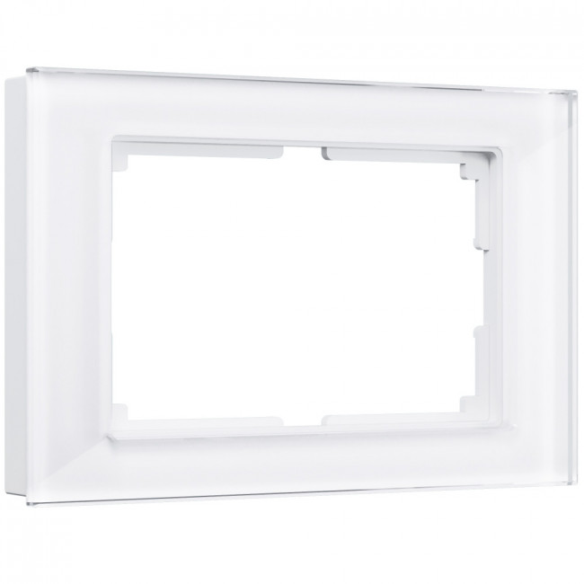 Рамка для двойной розетки Favorit (белый,стекло) Werkel W0081101 (a051191)