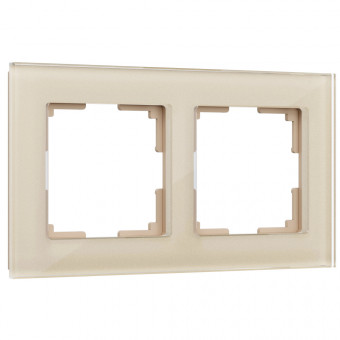 Рамка на 2 поста Favorit (шампань,стекло) Werkel W0021111 (a050796)