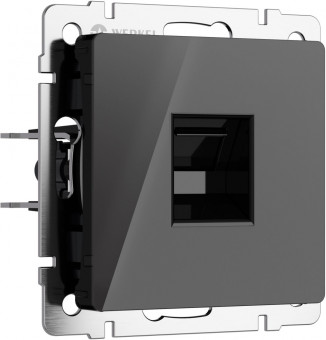 Розетка Ethernet RJ-45 (черный акрил) Werkel W1181048 (a064046)