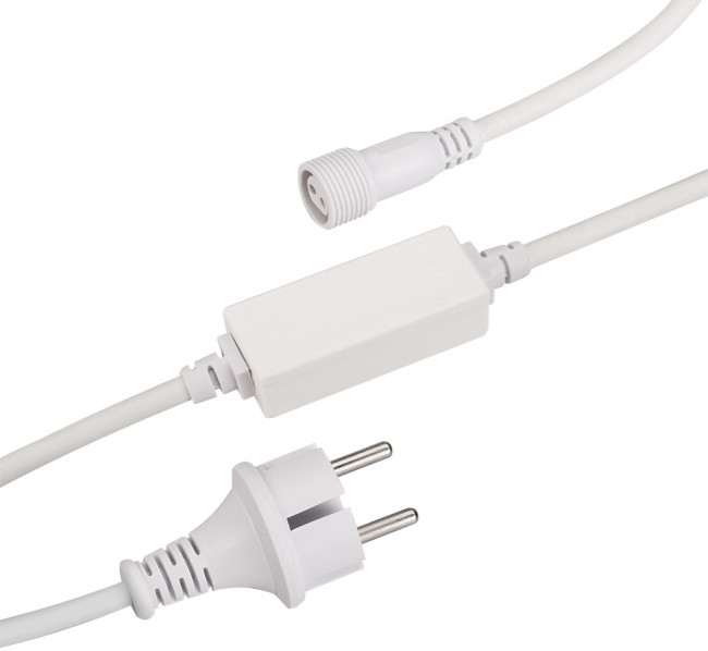 Шнур питания ARD-CLASSIC-FLASH-1.5M White (230V, 1.6A) (Ardecoled, Закрытый) 025886