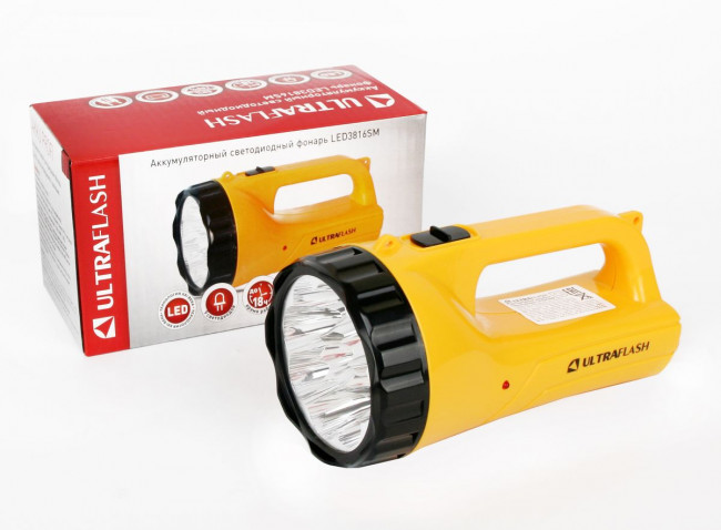 Рабочий светодиодный фонарь Ultraflash Accu Profi аккумуляторный 175х100 45 лм LED3816SM 12859 Рабочий светодиодный фонарь Ultraflash Accu Profi аккумуляторный 175х100 45 лм LED3816SM 12859