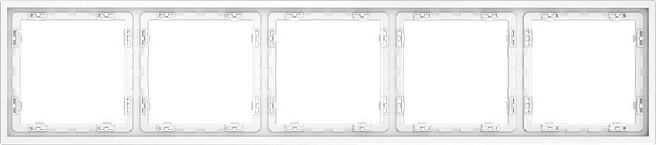 Рамка на 5 постов (белый матовый) Voltum S70 VLS100502