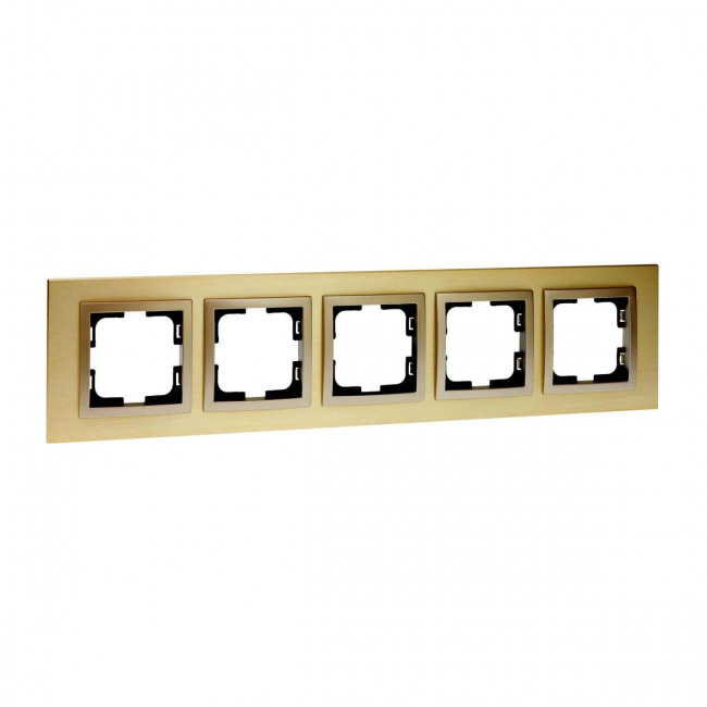 Рамка 5-постовая Mono Electric Style Aluminium титан-шампань 107-830000-164 Рамка 5-постовая Mono Electric Style Aluminium титан-шампань 107-830000-164