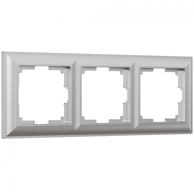 Рамка на 3 поста Fiore (серебряный) Werkel W0032206 (a051031)